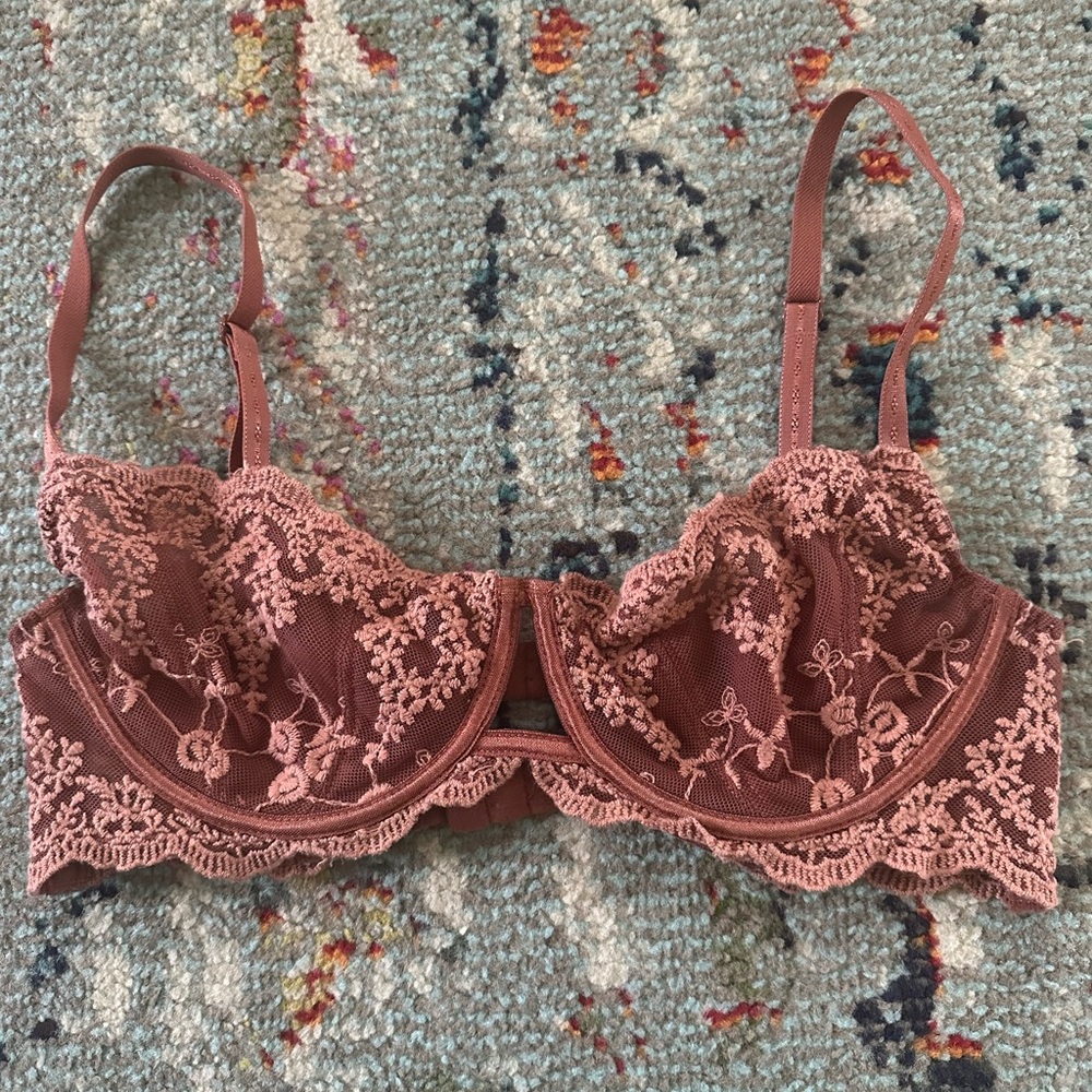 Free People Rose Lace Underwire Balconette Bra